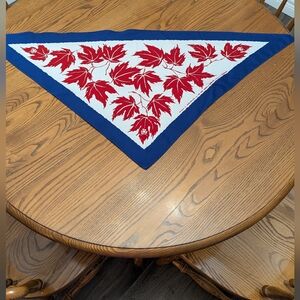 Vintage designed by Jean Miller for The Girl Guides of Canada maple leaf scarf
